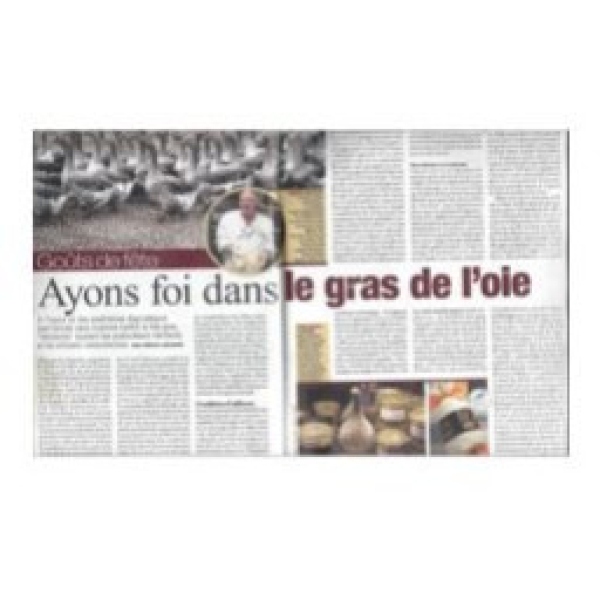 "Ayons foi dans le gras de l'oie."